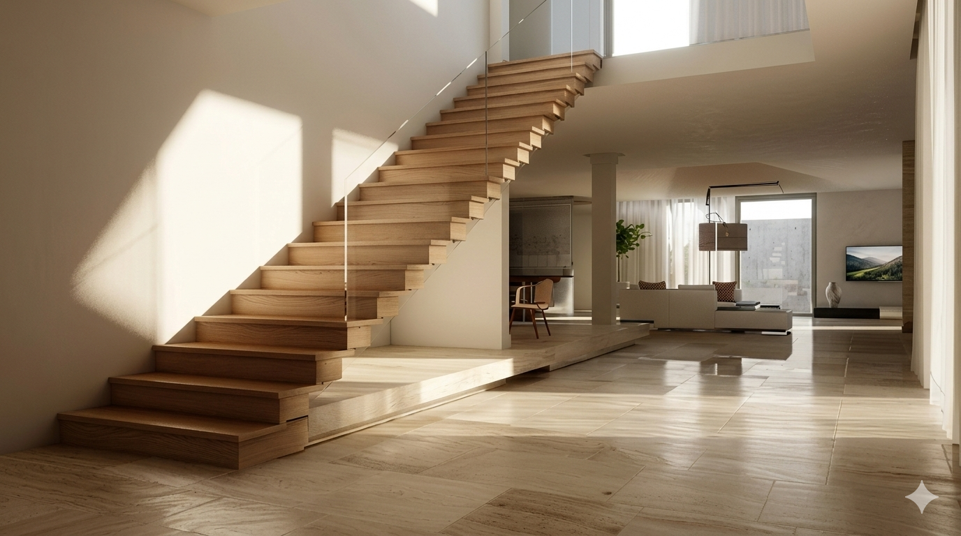 Stilrichtungen für gerade Holztreppen