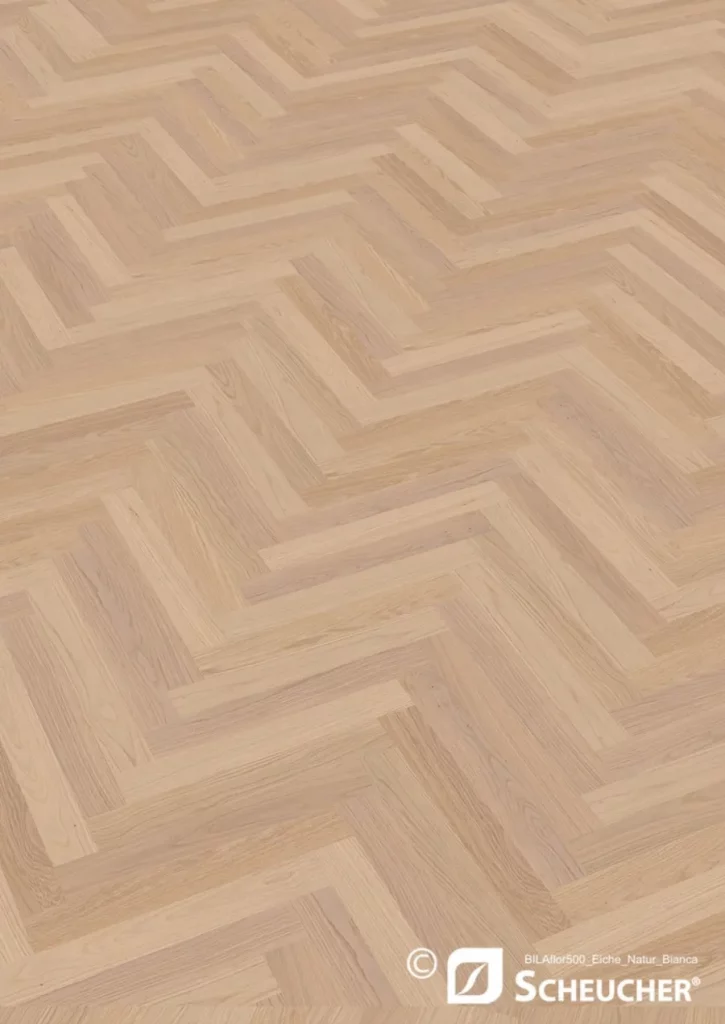 Scheucher Scheucher Parkett BILAflor Eiche Natur Bianca – Fischgrätparkett von PARKE Concept Home in Nürnberg